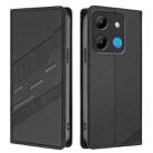 For Infinix Smart 7 Embossed Multi-functional Wallet Retro Leather Phone Case(Black) - 2