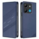 For Infinix Smart 7 Embossed Multi-functional Wallet Retro Leather Phone Case(Dark Blue) - 2