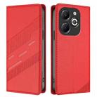 For Infinix Smart 8 Plus Embossed Multi-functional Wallet Retro Leather Phone Case(Red) - 2