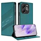 For Infinix Smart 8 Plus Embossed Multi-functional Wallet Retro Leather Phone Case(Dark Green) - 1