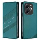 For Infinix Smart 8 Plus Embossed Multi-functional Wallet Retro Leather Phone Case(Dark Green) - 2