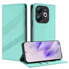 For Infinix Smart 8 Pro Embossed Multi-functional Wallet Retro Leather Phone Case(Mint Green) - 1