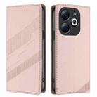 For Infinix Smart 8 Pro Embossed Multi-functional Wallet Retro Leather Phone Case(Pink) - 2
