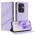 For Infinix Zero 30 4G Embossed Multi-functional Wallet Retro Leather Phone Case(Light Purple) - 1