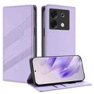 For Infinix Zero 30 5G Embossed Multi-functional Wallet Retro Leather Phone Case(Light Purple) - 1