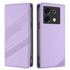 For Infinix Zero 30 5G Embossed Multi-functional Wallet Retro Leather Phone Case(Light Purple) - 2