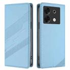 For Infinix Zero 30 5G Embossed Multi-functional Wallet Retro Leather Phone Case(Light Blue) - 2