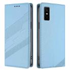 For Infinix GT 30 Pro Embossed Multi-functional Wallet Retro Leather Phone Case(Light Blue) - 2