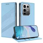 For Infinix Note 50 Pro+ 5G Embossed Multi-functional Wallet Retro Leather Phone Case(Light Blue) - 1