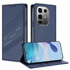 For Infinix Note 50 Pro+ 5G Embossed Multi-functional Wallet Retro Leather Phone Case(Dark Blue) - 1