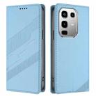 For Infinix Note 50 Pro 4G Embossed Multi-functional Wallet Retro Leather Phone Case(Light Blue) - 2