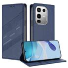 For Infinix Note 50 Pro 4G Embossed Multi-functional Wallet Retro Leather Phone Case(Dark Blue) - 1