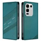 For Infinix Note 50s 5G Embossed Multi-functional Wallet Retro Leather Phone Case(Dark Green) - 2