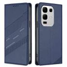 For Infinix Note 50x 5G Embossed Multi-functional Wallet Retro Leather Phone Case(Dark Blue) - 2