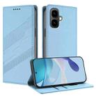 For Infinix Smart 10 4G Embossed Multi-functional Wallet Retro Leather Phone Case(Light Blue) - 1