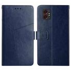 For Samsung Galaxy XCover7 Pro Y-shaped Pattern Flip Leather Phone Case(Blue) - 1