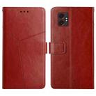 For Samsung Galaxy XCover7 Pro Y-shaped Pattern Flip Leather Phone Case(Brown) - 1