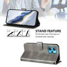 For Realme 9 Pro+ 5G / 9 4G Global Line Splicing Buckle Retro Leather Phone Case(Grey) - 3