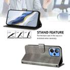 For Realme 10T 5G / 10s 5G / 9i 5G Indian Line Splicing Buckle Retro Leather Phone Case(Grey) - 3