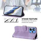 For Realme 10T 5G / 10s 5G / 9i 5G Indian Line Splicing Buckle Retro Leather Phone Case(Purple) - 3