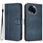 For Realme 11 5G Global / C67 5G India Line Splicing Buckle Retro Leather Phone Case(Dark Blue) - 2
