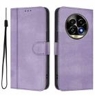 For Realme 13 Pro 5G / 13 Pro+ 5G Global Line Splicing Buckle Retro Leather Phone Case(Purple) - 2