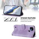 For Realme C20 / C11 2021 / C21 Line Splicing Buckle Retro Leather Phone Case(Purple) - 3