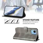 For Realme C30 4G / C30s / Narzo 50i Prime Line Splicing Buckle Retro Leather Phone Case(Grey) - 3