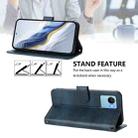For Realme C30 4G / C30s / Narzo 50i Prime Line Splicing Buckle Retro Leather Phone Case(Dark Blue) - 3