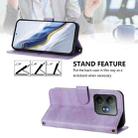For Realme GT 6 5G / GT 6T 5G Global Line Splicing Buckle Retro Leather Phone Case(Purple) - 3