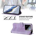 For Realme GT 7 Pro / GT7 Pro Racing Line Splicing Buckle Retro Leather Phone Case(Purple) - 3