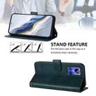 For Realme GT Neo 3 Line Splicing Buckle Retro Leather Phone Case(Dark Green) - 3