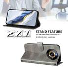 For Realme Narzo 60 Pro Global Line Splicing Buckle Retro Leather Phone Case(Grey) - 3
