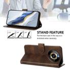 For Realme Narzo 60 Pro Global Line Splicing Buckle Retro Leather Phone Case(Brown) - 3