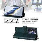 For Realme Note 60 4G Global / C61 4G India Line Splicing Buckle Retro Leather Phone Case(Dark Green) - 3