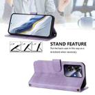 For Realme Note 60 4G Global / C61 4G India Line Splicing Buckle Retro Leather Phone Case(Purple) - 3
