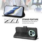 For Realme P3 Pro 5G Global Line Splicing Buckle Retro Leather Phone Case(Black) - 3