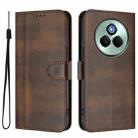 For Realme P3 Pro 5G Global Line Splicing Buckle Retro Leather Phone Case(Brown) - 2