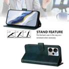 For Realme 14 5G / 14T 5G Global Line Splicing Buckle Retro Leather Phone Case(Dark Green) - 3