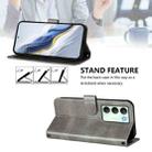 For Realme V70 5G / C75 5G Line Splicing Buckle Retro Leather Phone Case(Grey) - 3