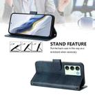 For Realme V70 5G / C75 5G Line Splicing Buckle Retro Leather Phone Case(Dark Blue) - 3