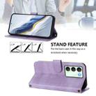 For Realme V70 5G / C75 5G Line Splicing Buckle Retro Leather Phone Case(Purple) - 3