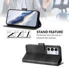 For Realme C71 4G Global Line Splicing Buckle Retro Leather Phone Case(Black) - 3