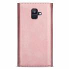 For Samsung Galaxy A6 (2018) Skin Feel Zipper Horizontal Flip Leather Case with Holder & Card Slots & Photo Frame & Lanyard & Long Rope(Rose Gold) - 3