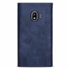 For Samsung Galaxy J4 (2018) Skin Feel Zipper Horizontal Flip Leather Case with Holder & Card Slots & Photo Frame & Lanyard & Long Rope(Blue) - 3