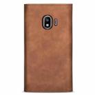 For Samsung Galaxy J4 (2018) Skin Feel Zipper Horizontal Flip Leather Case with Holder & Card Slots & Photo Frame & Lanyard & Long Rope(Brown) - 3