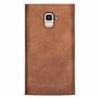 For Samsung Galaxy J6 (2018) Skin Feel Zipper Horizontal Flip Leather Case with Holder & Card Slots & Photo Frame & Lanyard & Long Rope(Brown) - 3