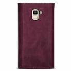 For Samsung Galaxy J6 (2018) Skin Feel Zipper Horizontal Flip Leather Case with Holder & Card Slots & Photo Frame & Lanyard & Long Rope(Wine Red) - 3