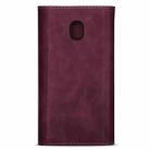 For Samsung Galaxy J7 (2018) Skin Feel Zipper Horizontal Flip Leather Case with Holder & Card Slots & Photo Frame & Lanyard & Long Rope(Wine Red) - 3