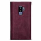 For Samsung Galaxy S9+ Skin Feel Zipper Horizontal Flip Leather Case with Holder & Card Slots & Photo Frame & Lanyard & Long Rope(Wine Red) - 3